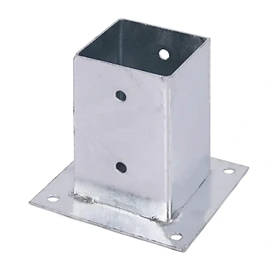 Imagen de Alberts 211639 Anclaje sobre base, Para postes de madera cuadrados y redondos, Galvanizado en caliente, 91 x mm