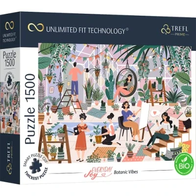 Imagen de Trefl 1500 Elementos Cartón Grueso, Bio, Plantas, Relajación, Puzzles Modernos, Entretenimiento Creativo para Adultos y Niños a Partir de 12 Años, Color uft Everyday Joy: Botanic Vibes (26205)
