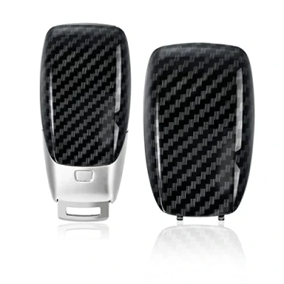 Imagen de Funda de fibra carbono para llave textura carbono, compatible con Mercedes Benz A220 E63S Clase E CLS 2019 2021, Negro , 2.3/1.3