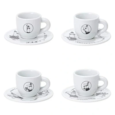 Imagen de Bialetti Set 4 TAZZINE Moka CAROSELLO Tazas de Desayuno, Multicolor, Único,