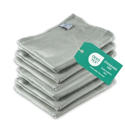 Imagen de ELEXACLEAN paños de cocina microfibra (juego 6, 68 x 42 cm, gris), Öko Tex® Standard 100, cocina, modernos