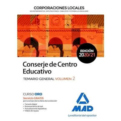 Imagen de Conserje de Centro Educativo Corporaciones Locales. Temario General volumen 2