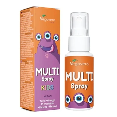 Imagen de Multivitaminas Para Niños Vegavero® 11 Vitaminas &amp; Sabor a Naranja Natural en Spray Sin azúcar Vegano C + B12 D3 K2 120 Pulverizaciones