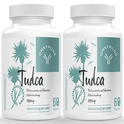 Imagen de Suplemento de soporte hepático TUDCA 1000 mg por porción, ácido tauroursodesoxicólico para desintoxicación y limpieza 120 cápsulas