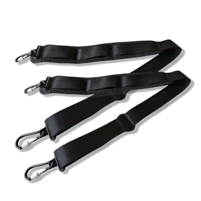 Imagen de 2 correas de hombro repuesto acolchadas universales ajustables con ganchos para laptop, funda violín, Negro , 97cm