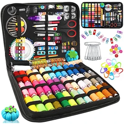 Imagen de TWBEST 304pcs Kit de Costura,Accesorios Costura Premium con Funda Transporte,Costura Accesorios Juego Herramientas,Accesorios para Hogar,Viajes,Uso Emergencias (304)