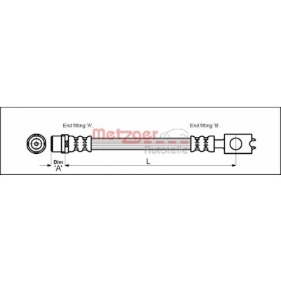 Imagen de METZGER 4116225 Latiguillos de Freno 315 VOLKSWAGEN: Passat B5 GP Berlina, Variant, AUDI: A6 C5 Avant