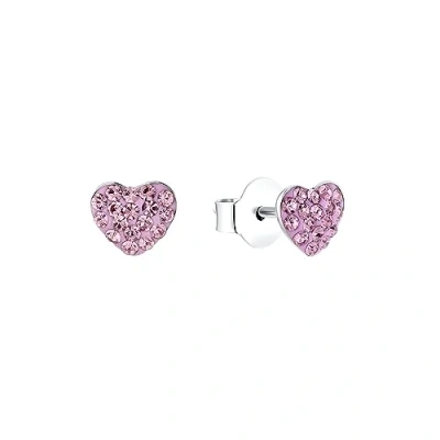 Imagen de Prinzessin Lillifee pendientes de plata ley 925 para niñas, con Preciosa, 0,6 cm, plata, corazón, en caja regalo, 2036979