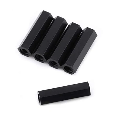 Imagen de Akozon 250pcs Standoff M2 M3 Tornillo y Tuercas Maletero Separador Negro Nylon Hexagonal Separadores Surtido Nuts Conjunto Con Caja De Plástico(M3*18)