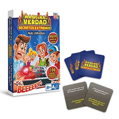 Imagen de PLAY FUN BY IMC TOYS la Máquina de Verdad Secretos Extremos Pack extensión con 14 cartas 100 Preguntas divertidas, niños +8 Años