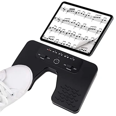 Imagen de Tavsou Bluetooth Page Turner Pedal Teléfonos inteligentes y tabletas Recargable Pedales musicales (Classic)
