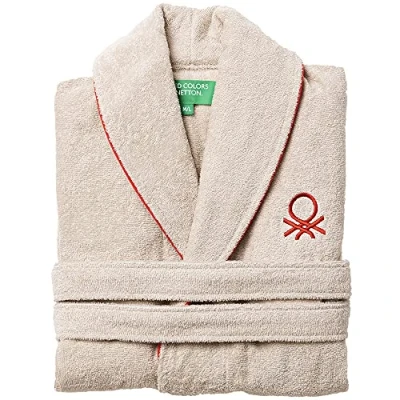 Imagen de UNITED COLORS OF BENETTON. Albornoz Unisex hombre o mujer 360gsm 100% algodón, Crema