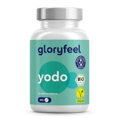 Imagen de Yodo de algas Ecológicas 225µg Alta Dosis 365 Tabletas Calidad Ecológica Certificada 100% natural pardas Función tiroidea + Hormonas Vegano y Probado en Laboratorio