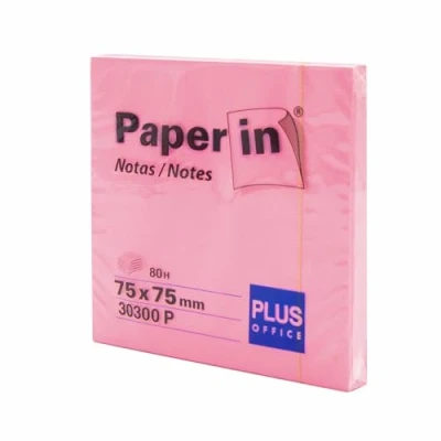 Imagen de Plus Office Bloc de Notas Autoadhesivas Rosa Neon, Adhesivas Para Oficina, Colegio, Universidad, Rápidas y Recordatorios, 100 Hojas (Rosa, 12 unidades)