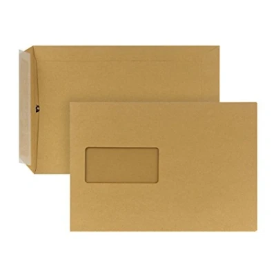 Imagen de Post Cuerno 05440336 Bolsa de envío con ventana, cierre autoadhesivo, 500 unidades, C5, 162 x 229 mm, 90 g, color marrón