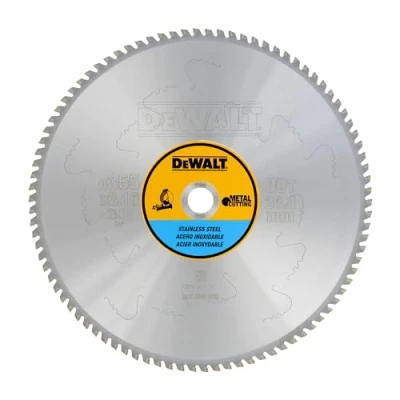 Imagen de DeWalt DT1922 QZ Hoja para sierra circular estacionaria, 355 x 25,4 mm, 90D acero inoxidable MMJ +10º