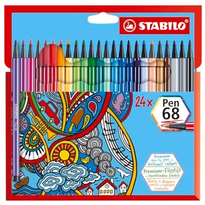 Imagen de Stabilo Pen 68 Rotuladores de Premium, color multicolor 24er Pack