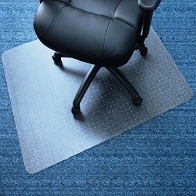 Imagen de Marvelux tapete para silla de oficina alfombras pelo bajo, 90 x 120 cm, protector transparente sillas debajo escritorios, rectangular PVC escritorio