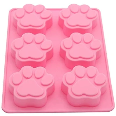 Imagen de Selecto Bake 1 moldes de silicona para patas y huesos perro, antiadherentes grado alimenticio chocolate, dulces, gelatina, cubitos hielo, golosinas perros