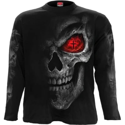 Imagen de Spiral Death Stare Hombre Camiseta Manga Larga Negro L