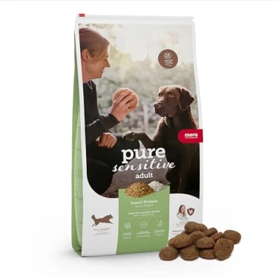 Imagen de MERA Pure Sensitive Insect Protein Comida para Perros (4 kg), Seca con proteína de Insectos sensibles, hipoalergénico y Respetuoso el Medio Ambiente