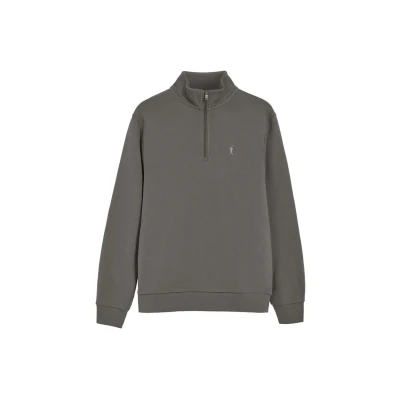 Imagen de Polo Club Hombre Sudadera De Media Cremallera Gris Asfalto Con Logo Bordado Rigby Go Xl