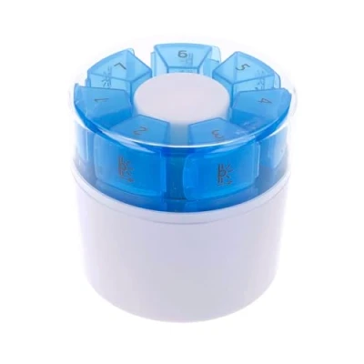 Imagen de First Aid Only Pastillero 7 días con 4 compartimentos cada uno para mañana, mediodía, tarde y noche compacto viajar separador de pastillas mortero P 10000