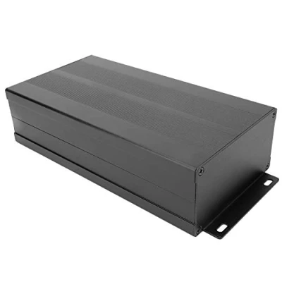 Imagen de Caja de Proyectos Electrónicos Proyecto placa Circuito Bricolaje Electrónico Aluminio Enfriamiento Tipo Dividido(arena negra con flexión)