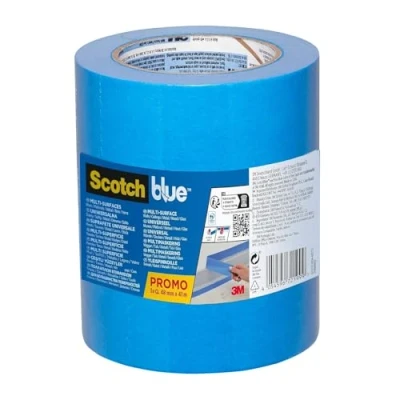 Imagen de ScotchBlue Cinta de Enmascarar Multisuperficie, 48 mm x 41 m, 3 Rollos/Paquete Adhesiva Scotch Azul para Pintores, Pintar y Decorar, Interior Exterior, 70% PEFC