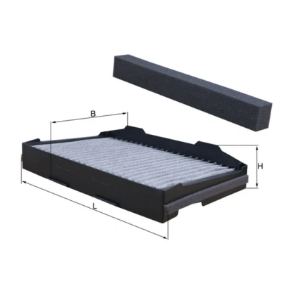 Imagen de MAHLE ORIGINAL LAK 255 Filtro de habitáculo carbón activado 327,0 202 55,5 SAAB: 9 5 Berlina, Familiar