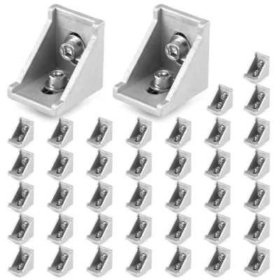 Imagen de QWORK® 40pcs 30x30 Angulo Ranurado Aluminio , Para Perfiles De Aluminio/tubos