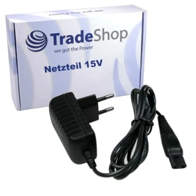 Imagen de Trade Shop Compatible con cargador de 15 V Philips OneBlade QP6505/20 QP6510/20 QP6510/30 QP6520/20 QP6520/30 QP6520/60 QP65xx QP6620/20 QP6620/3. 0 QP6. 6xx.