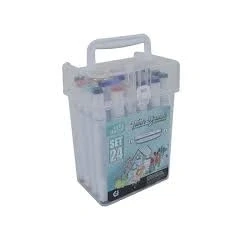 Imagen de Artis Decor SET DE 24 ROTULADORES TWIN BRUSH DOBLE PUNTA CON BASE ALCOHOL