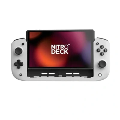 Imagen de CRKD Nitro Deck (White) Standard Edition for Nintendo Switch &amp; OLED Model Built Comfort Speed With ZERO Stick Drift