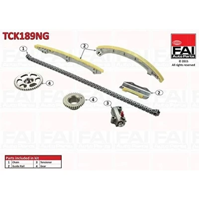 Imagen de FAI AutoParts TCK189NG Juego de Cadena distribución sin juntas, con ruedas dentadas Símplex, bajo ruido HONDA: Accord 7 Limousine