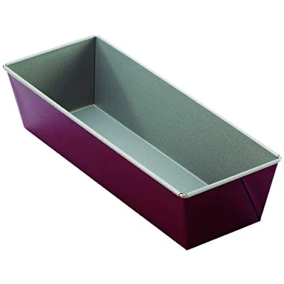 Imagen de Dr. Oetker 2481 Molde Horno Rectangular antiadherente 30x11,5x7,5cm., interior gris y exterior rosa