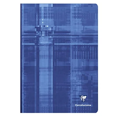 Imagen de Clairefontaine 9121C Un cahier broché dos toilé 144 pages 21x29,7 cm 90g grands carreaux, couverture carte pelliculée couleur aléatoire