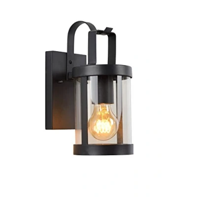 Imagen de Lucide LINDELO Lámpara de pared Fuera 1xE27 IP23 Negro
