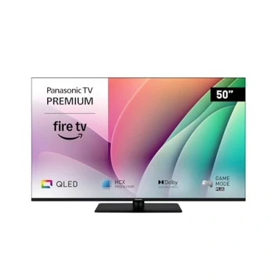 Imagen de Panasonic TV 50W80AEZ, Serie W80 50 Pulgadas 4K Ultra HD LED Smart TV, 2024, Fire Dolby Vision y Atmos, Modo de Juego Extremo, Control por Voz Alexa, Airplay, Negro