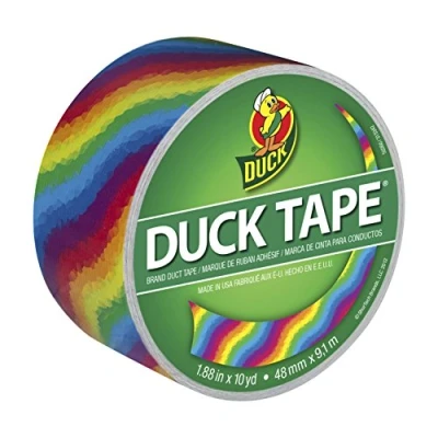 Imagen de Duck Tape Patrón de colores sirena. Reparar, manualidades, personalizar, decorar y educar 48 mm x 9,1 m