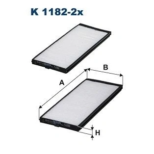 Imagen de FILTRON K 1182 2x Filtro de habitáculo partículas 255 100 12 HYUNDAI: Getz, ACCENT 2