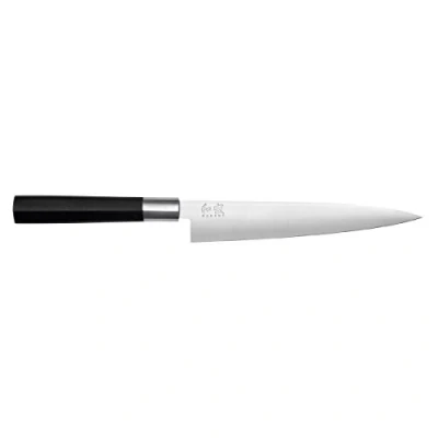 Imagen de KAI Wasabi Black Cuchillo flexible para filetear con hoja de 18,0 cm Acero inoxidable 6A/1K6 pulido 58 (±1) HRC Mango polipropileno negro Hecho en Japón