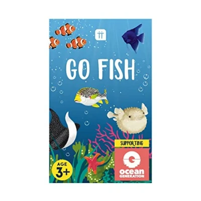 Imagen de Talking Tables Juego de Cartas Go Fish para niños Viaje a presión Animales y familias con Archivo Educativo Hechos oceánicos