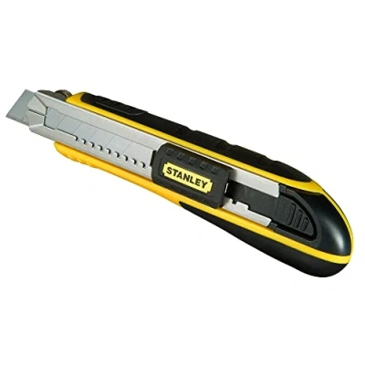 Imagen de STANLEY FatMax 1 10 481, Cutter 18mm, Acero inoxidable, 6 cuchillas de 18 mm incluidas, Robusto y ergonómico