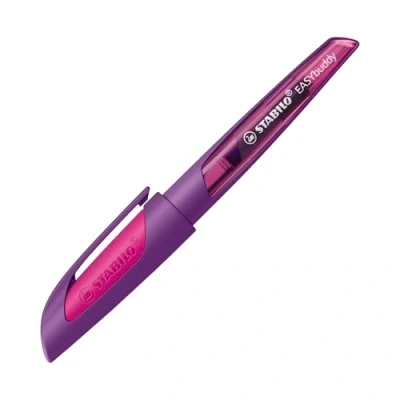 Imagen de STABILO Easybuddy Pluma escolar con plumín para zurdos (tamaño grande), color morado/magenta L