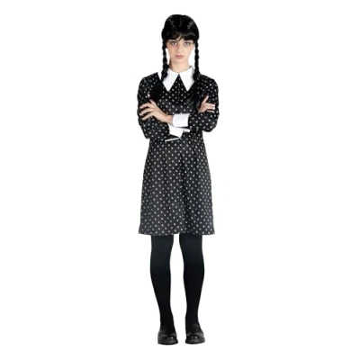 Imagen de Ciao Miércoles Addams vestido disfraz niña original Wednesday, M 12 años