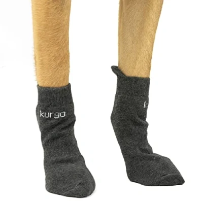 Imagen de Kurgo Blaze Calcetines para Perros, elásticos Mascotas, Zapatos Exteriores 1 Juego de 4 Grande, L