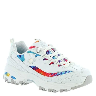 Imagen de Skechers D&#039;lites Summer Fiesta, Zapatillas Mujer, White Leather Multi Mesh Trim, 37 EU