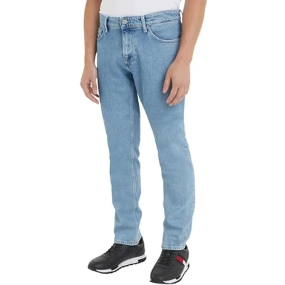 Imagen de Tommy Jeans Scanton Slim BH4116 DM0DM18773 Pantalones de Mezclilla, Denim (Denim Light), 30W / 36L para Hombre