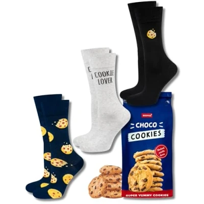 Imagen de soxo Calcetines Dulces Mujer Divertidos Regalos Para Hombre Originales Regalo 35 40 Cookies 3 Pares